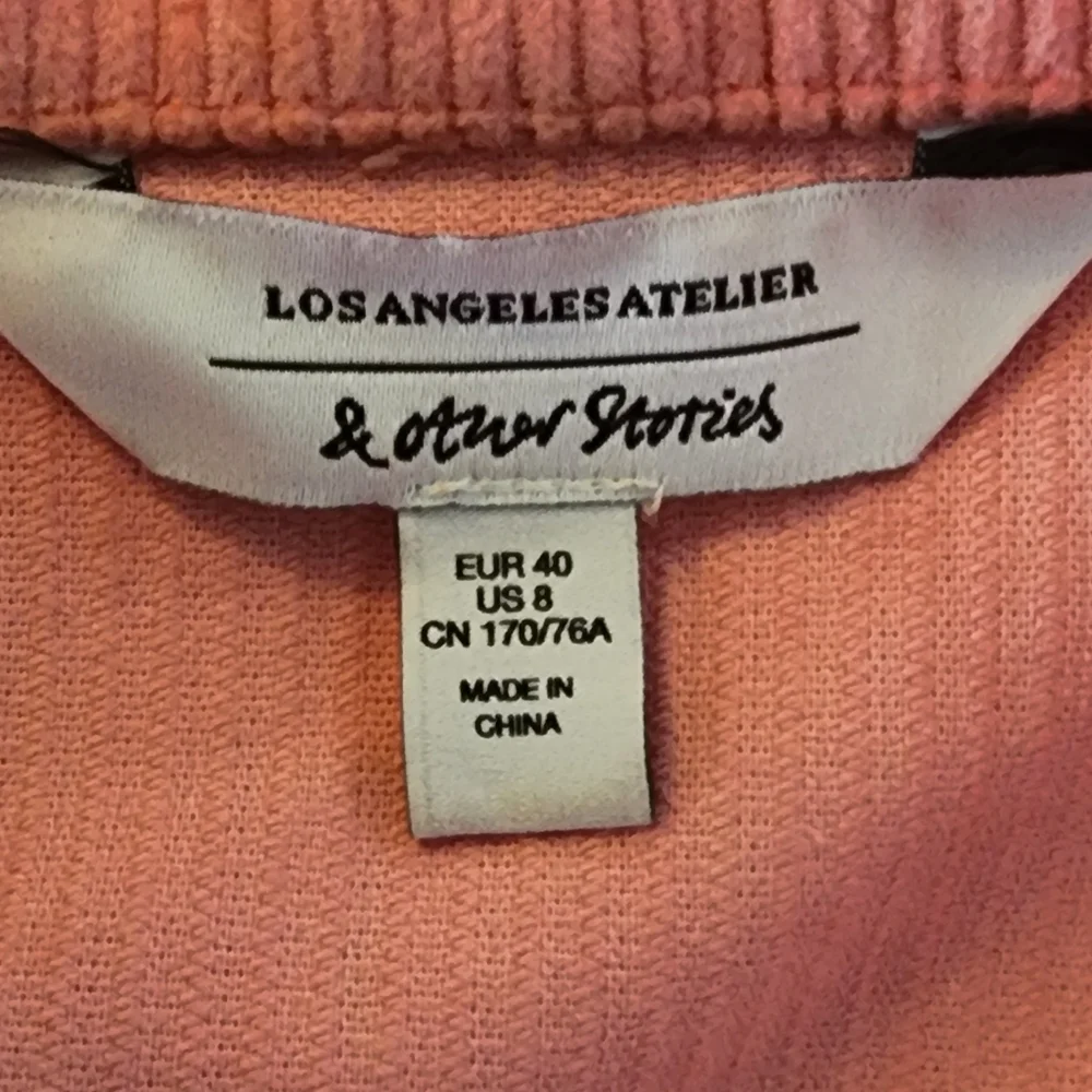 Los Angeles Atelier & Other Stories Coral Corduroy Jumpsuit Size 8 - Picture 10 of 15